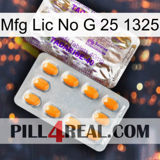 Mfg Lic No G 25 1325 new12